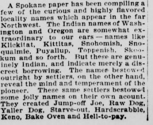 Names in the Northwest