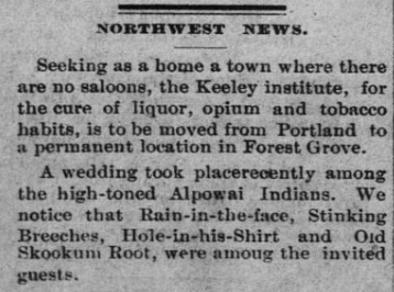 Skookum Root as ironic personal name