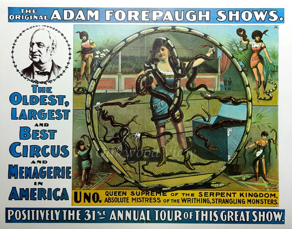 forepaugh circus snake charmer