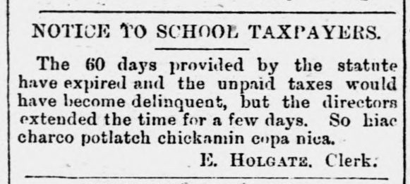 notice to school taxpayers