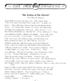 Coming of the Chinook