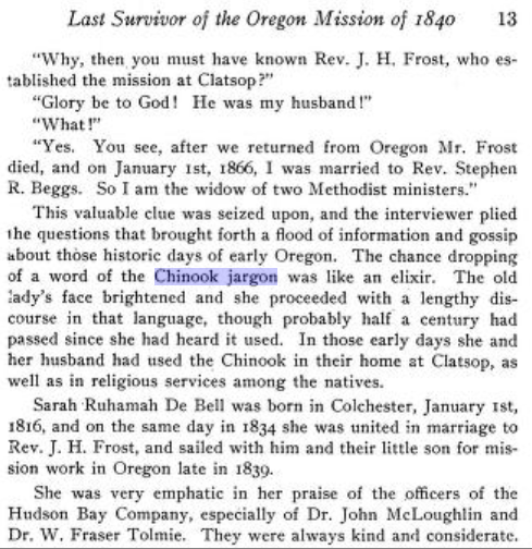 last survivor of the oregon mission of 1840