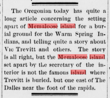 multiple memaloose islands