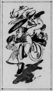 chinese cyclist bumps one ILLUSTRATION