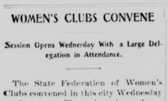 womens clubs convene