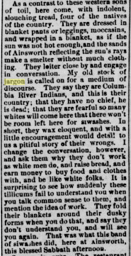 into eastern washington by rail