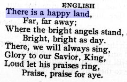 there is a happy land english