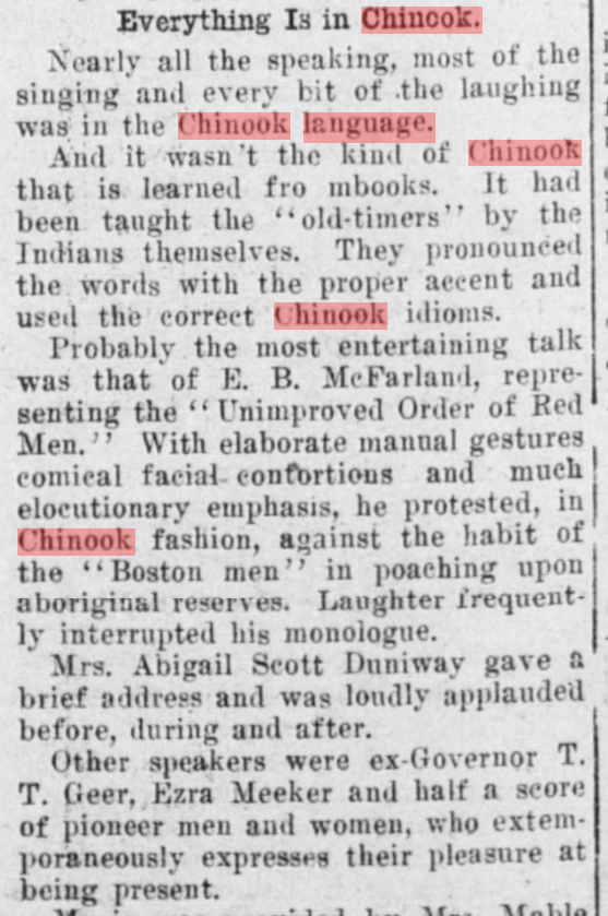 everything is in chinook