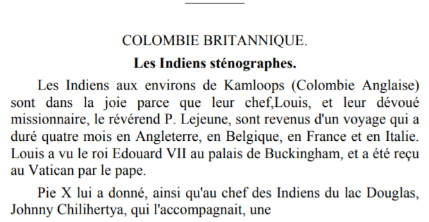 les indiens stenographes 1