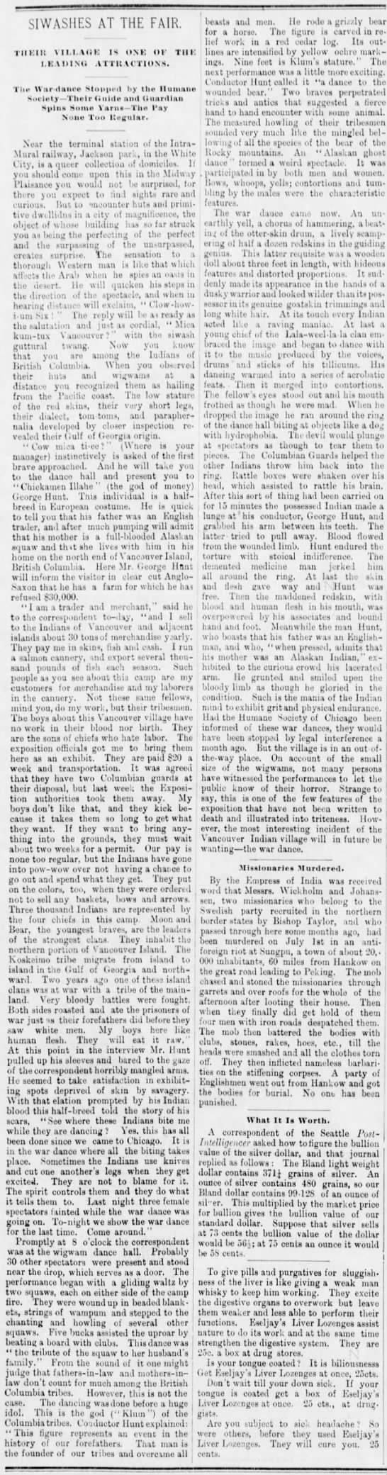 siwashes at the fair