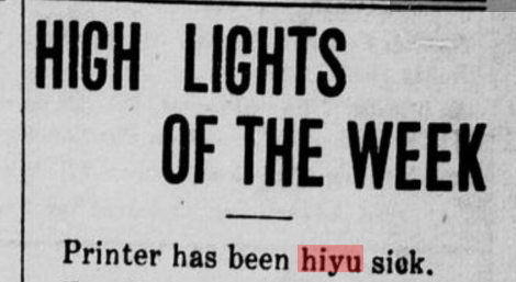 printer has been hiyu sick