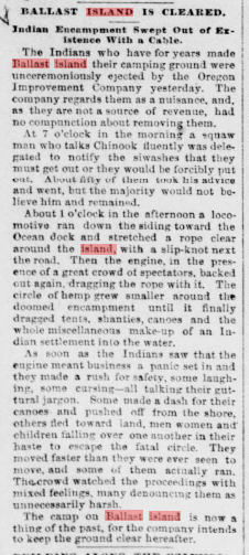 ballast island is cleared